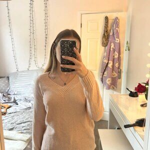 Dusty pink knitted sweatshirt